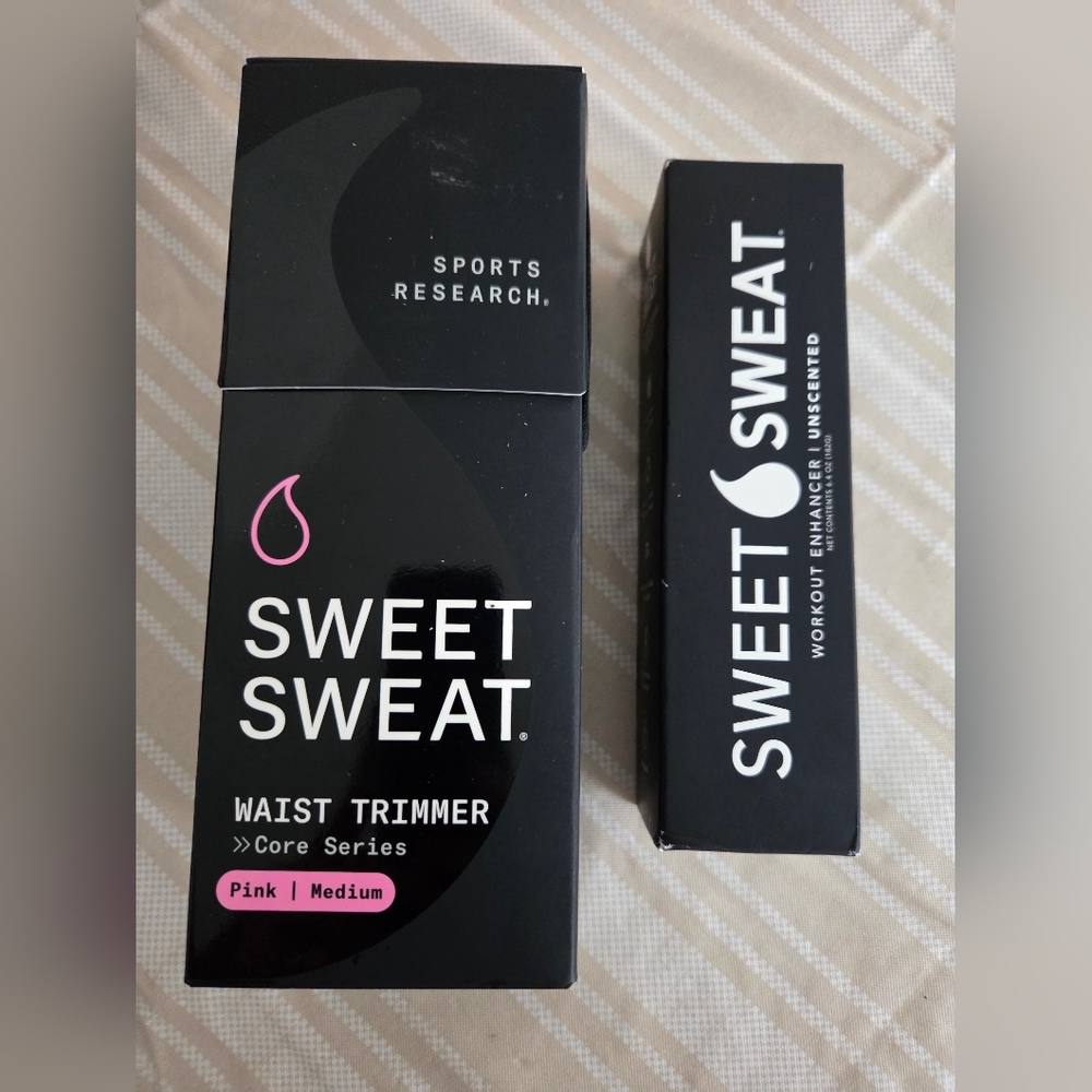 New, Unopened Sweet Sweat Waist Trimmer + Workout Enhancer Gel (Set)